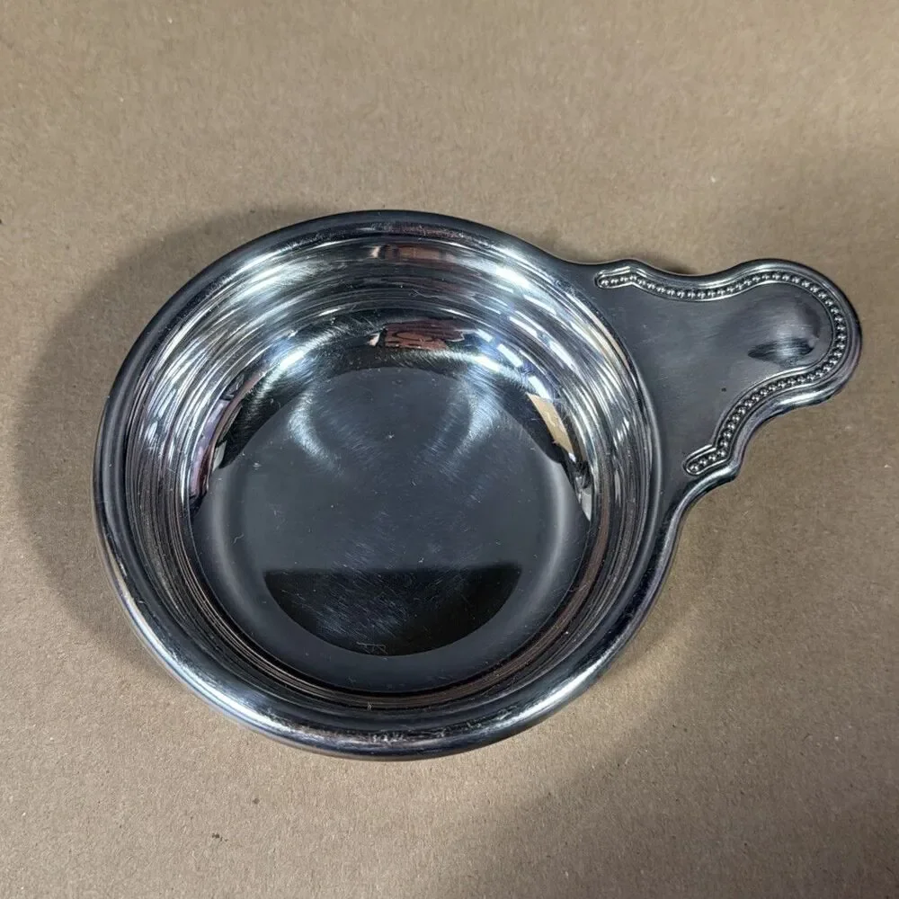 Oneida Baby Porringer Bowl w/ Embossed Handle Silver Plate Made in USA